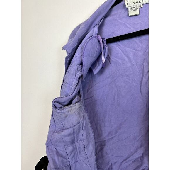 vintage country wear casuals button down short sleeve quilted top Md cottagecore - Picture 7 of 7